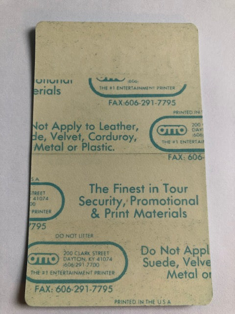 Meat Loaf - Lost Boys and Golden Girls World Tour 1988 - Backstage Pass